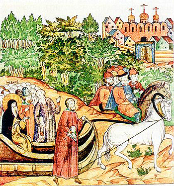 Святитель Стефан Пермский по дороге в Москву